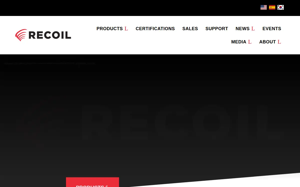 Homepage of Recoil Aerospace, INC