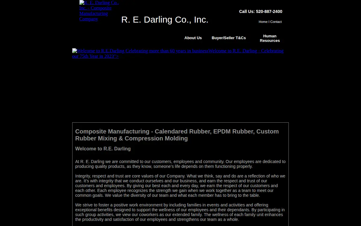 Homepage of R.e. Darling Co., INC.