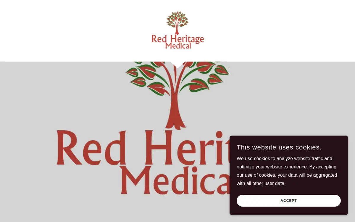Homepage of Red Heritage Medical LLC