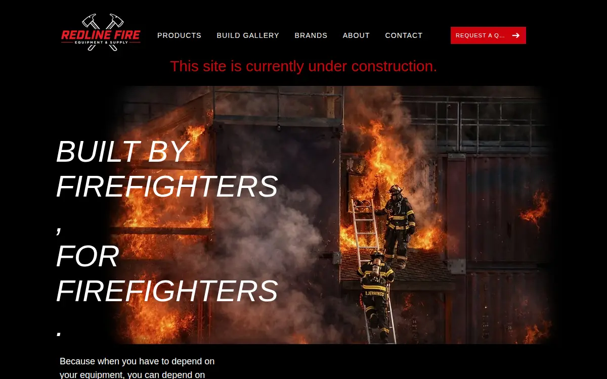 Homepage of Redline Fire Equipment & Supply LLC