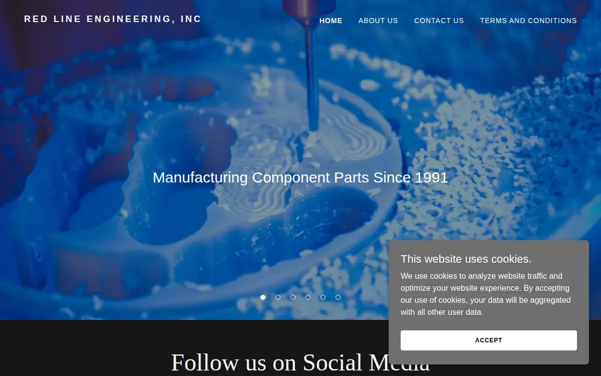 Homepage of Red Line Engineering, INC.