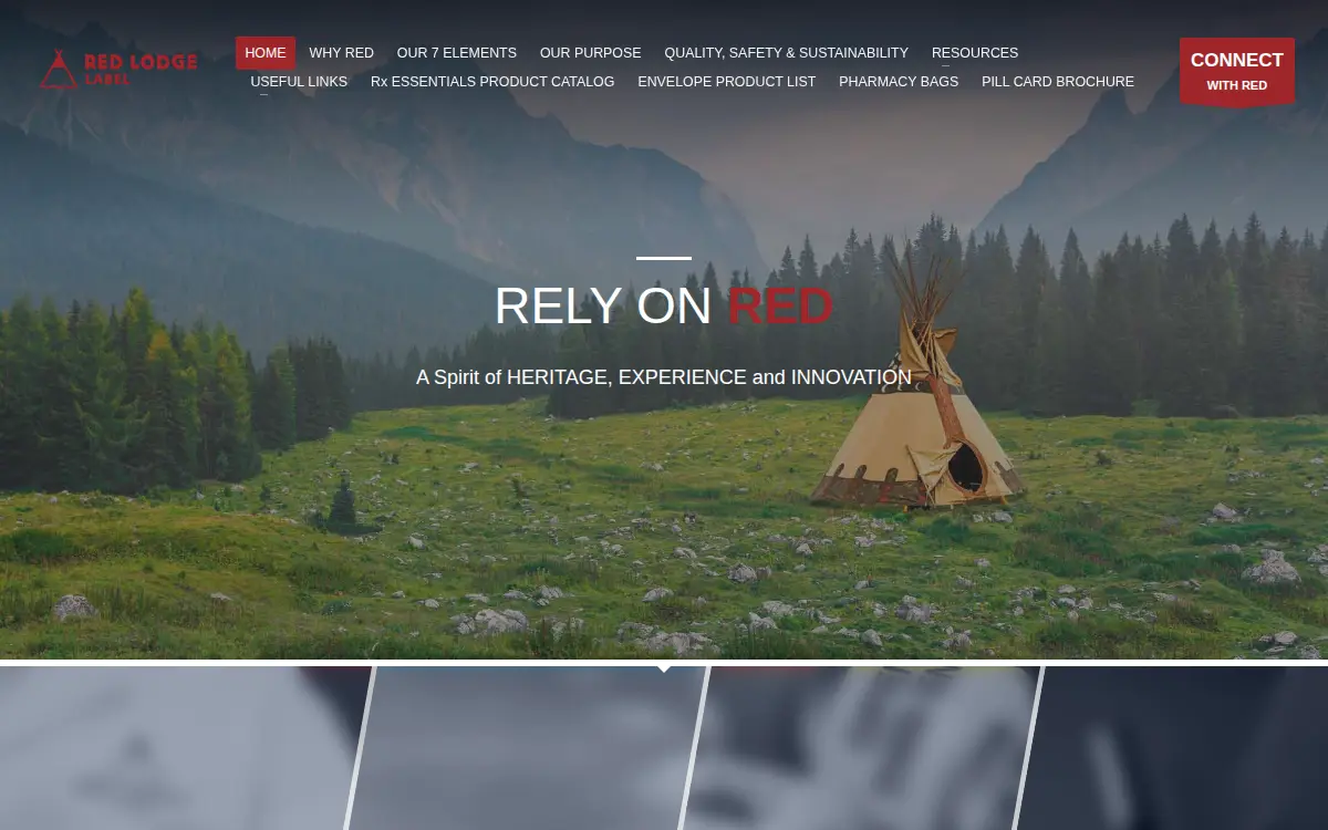 Homepage of Red Lodge Label LLC