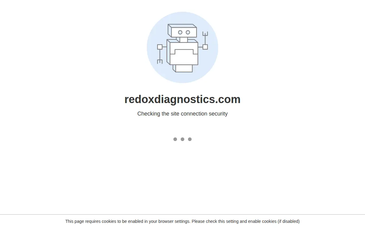 Homepage of Redox Diagnostics, INC