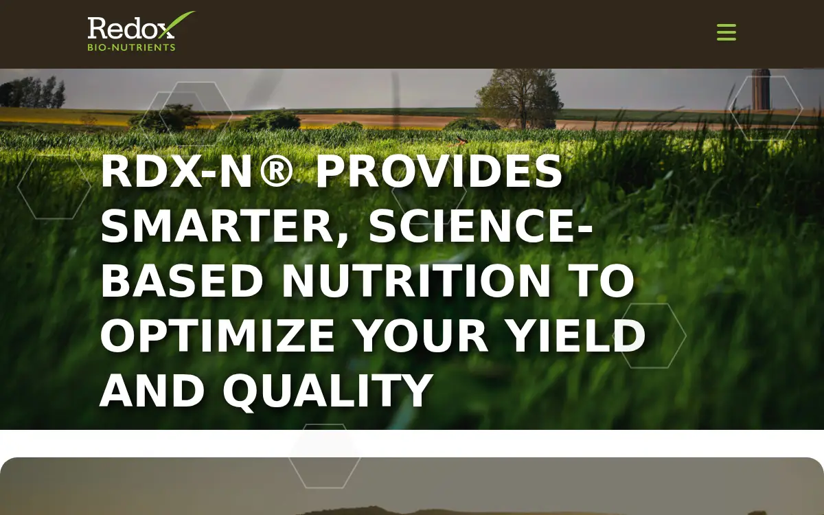 Homepage of Redox Bio-nutrients, LLC
