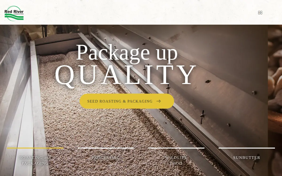 Homepage of Red River Commodities, INC.