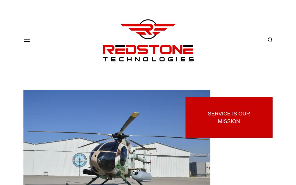 Homepage of Redstone Aviation Group, LLC