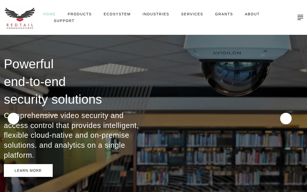 Homepage of Redtail Communications INC.