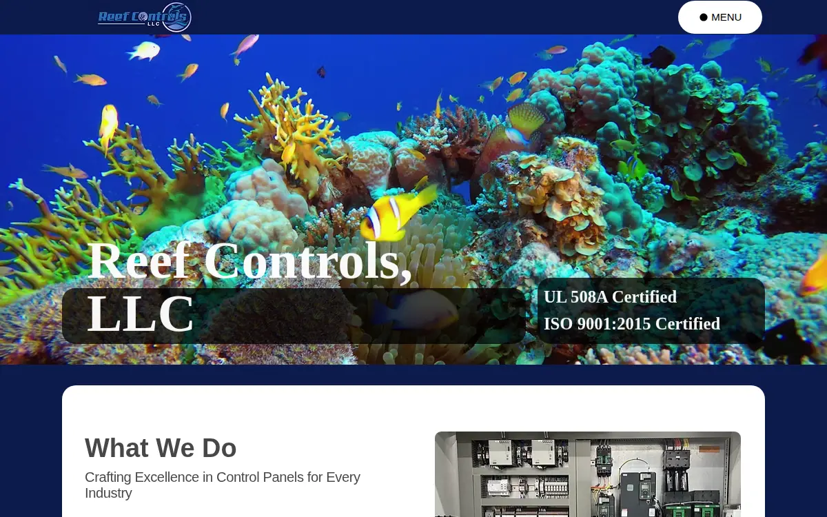 Homepage of Reef Controls LLC