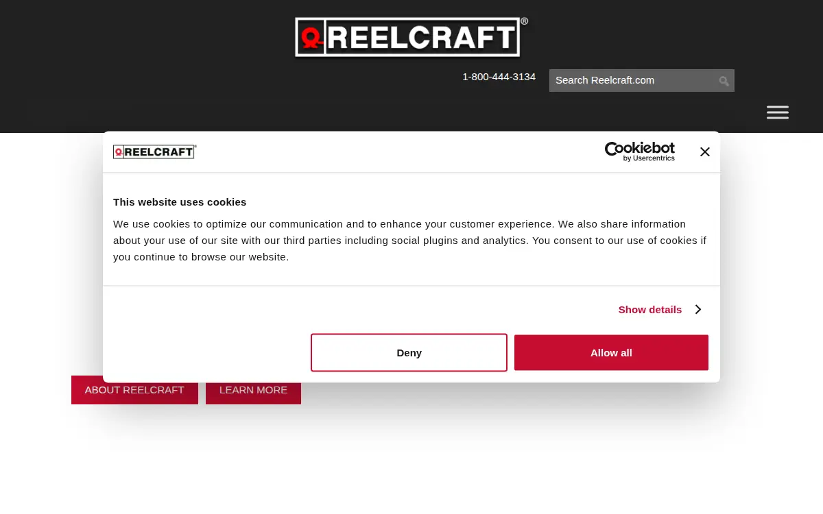 Homepage of Reelcraft Industries INC