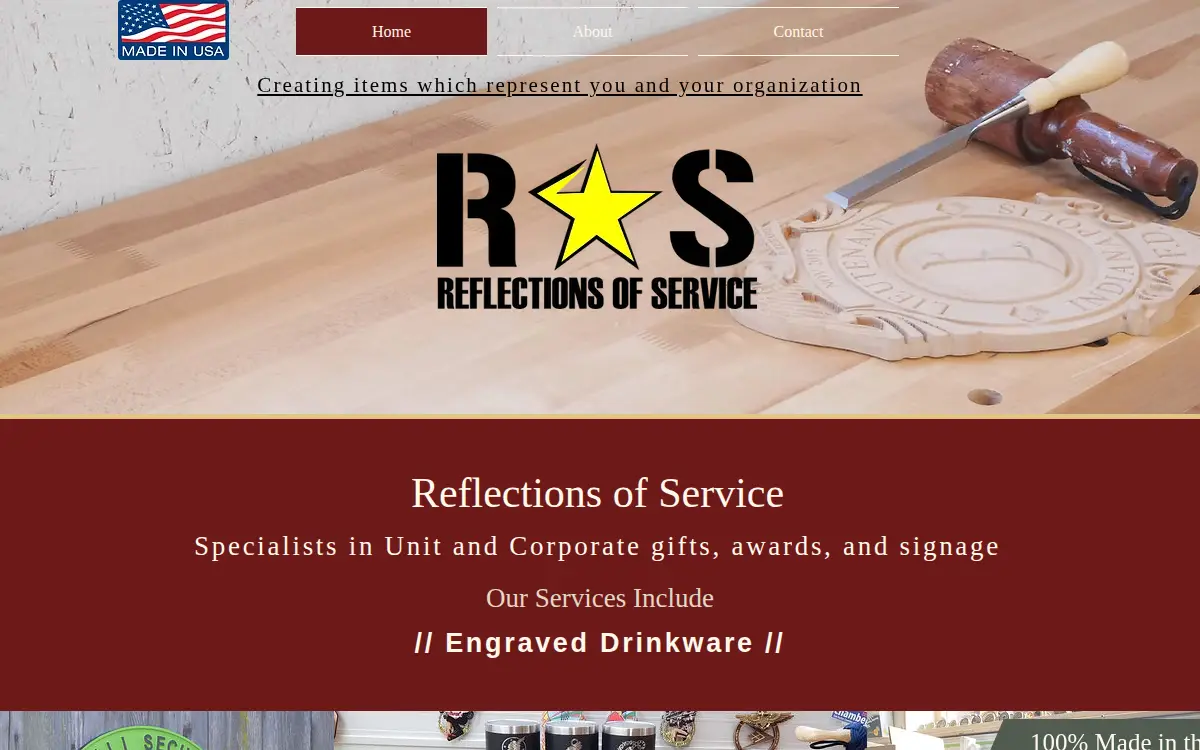 Homepage of Reflections of Service LLC