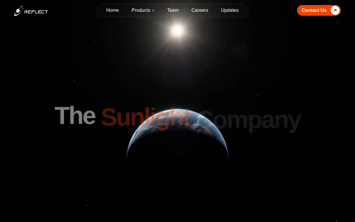 Homepage of Reflect Orbital INC.