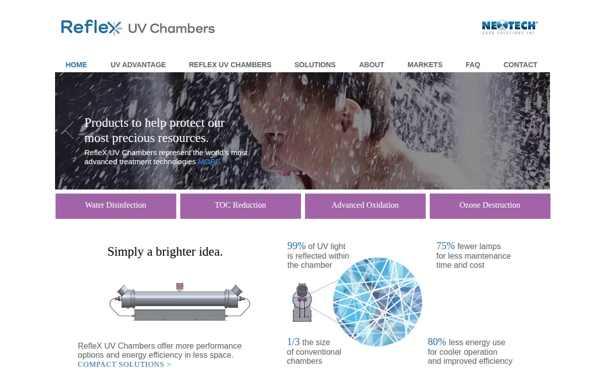 Homepage of Neo Tech Aqua Solutions, INC