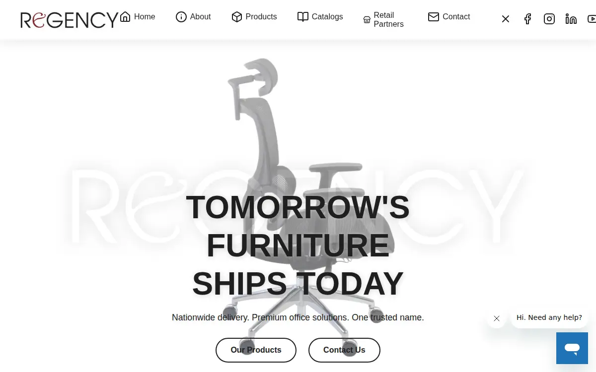 Homepage of Regency Seating INC