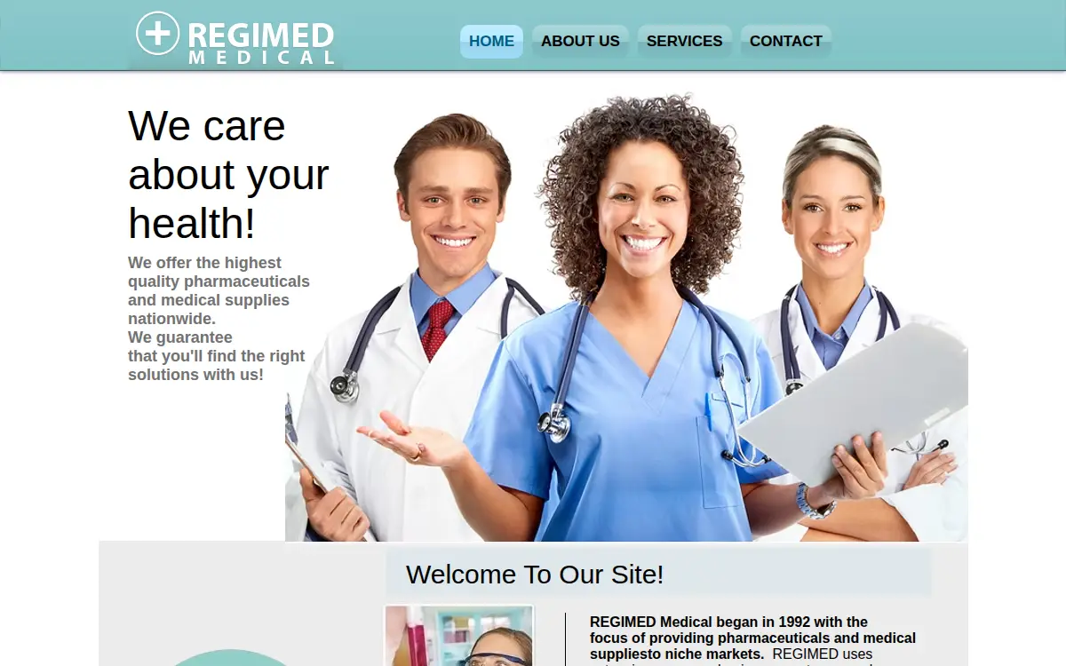 Homepage of Regimed Medical
