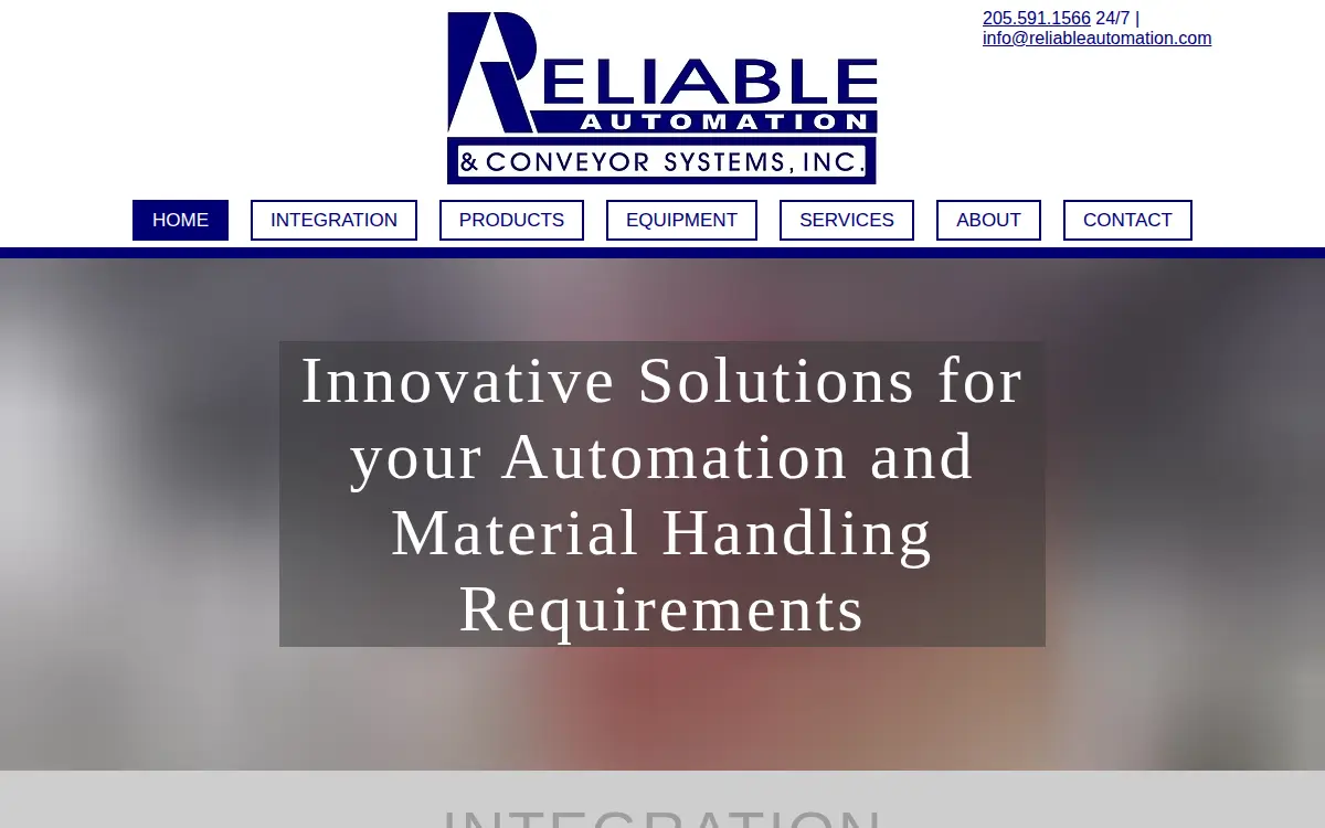 Homepage of Reliable Automation & Conveyor Systems INC