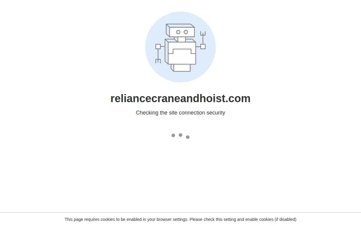 Homepage of Reliance Crane & Hoist, LLC