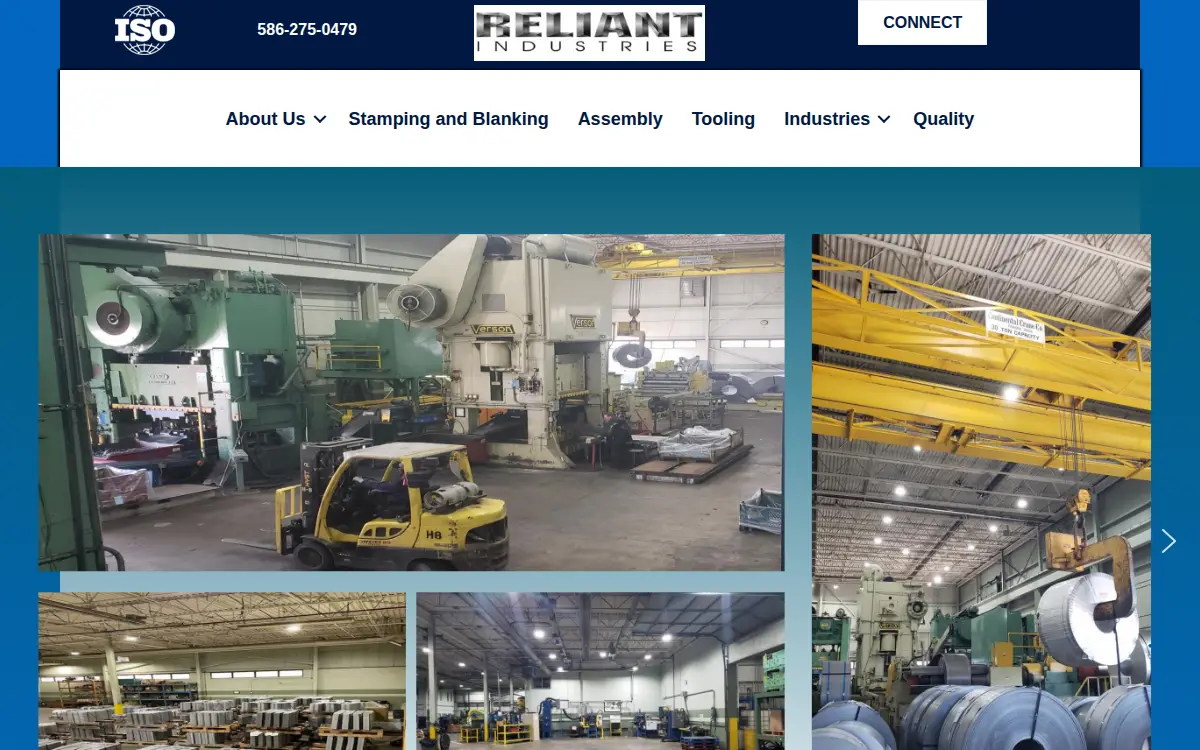Homepage of Reliant Industries INC