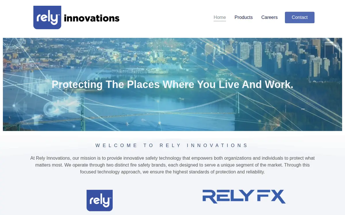 Homepage of Rely Innovations INC