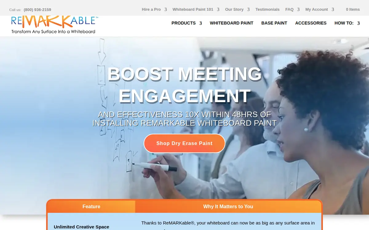 Homepage of Remarkable Coatings LLC