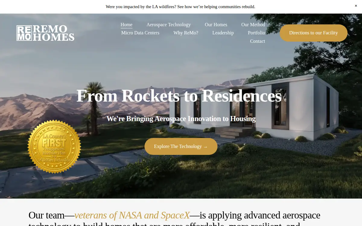 Homepage of Remo Homes INC.