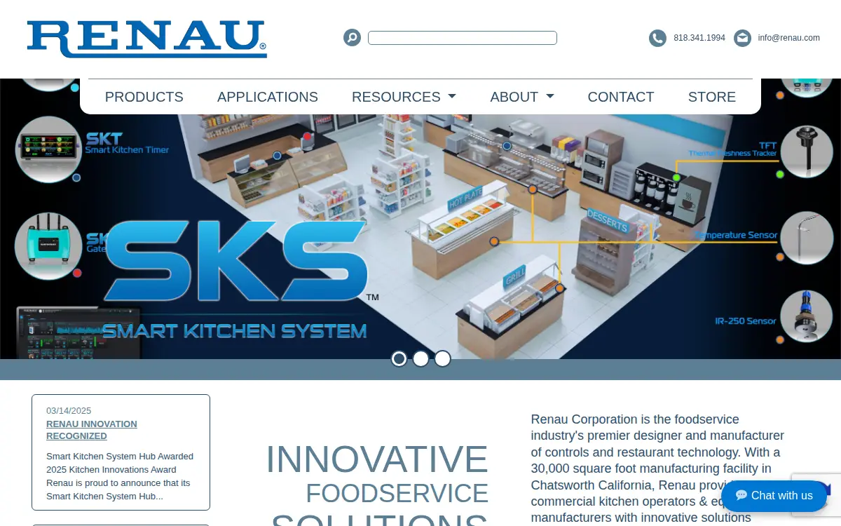 Homepage of Renau Corporation