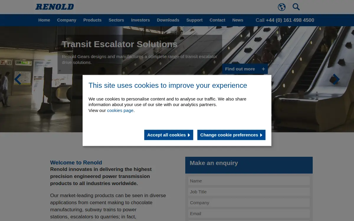 Homepage of Renold INC