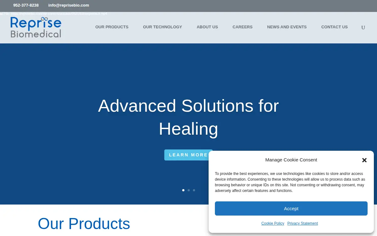 Homepage of Reprise Biomedical INC