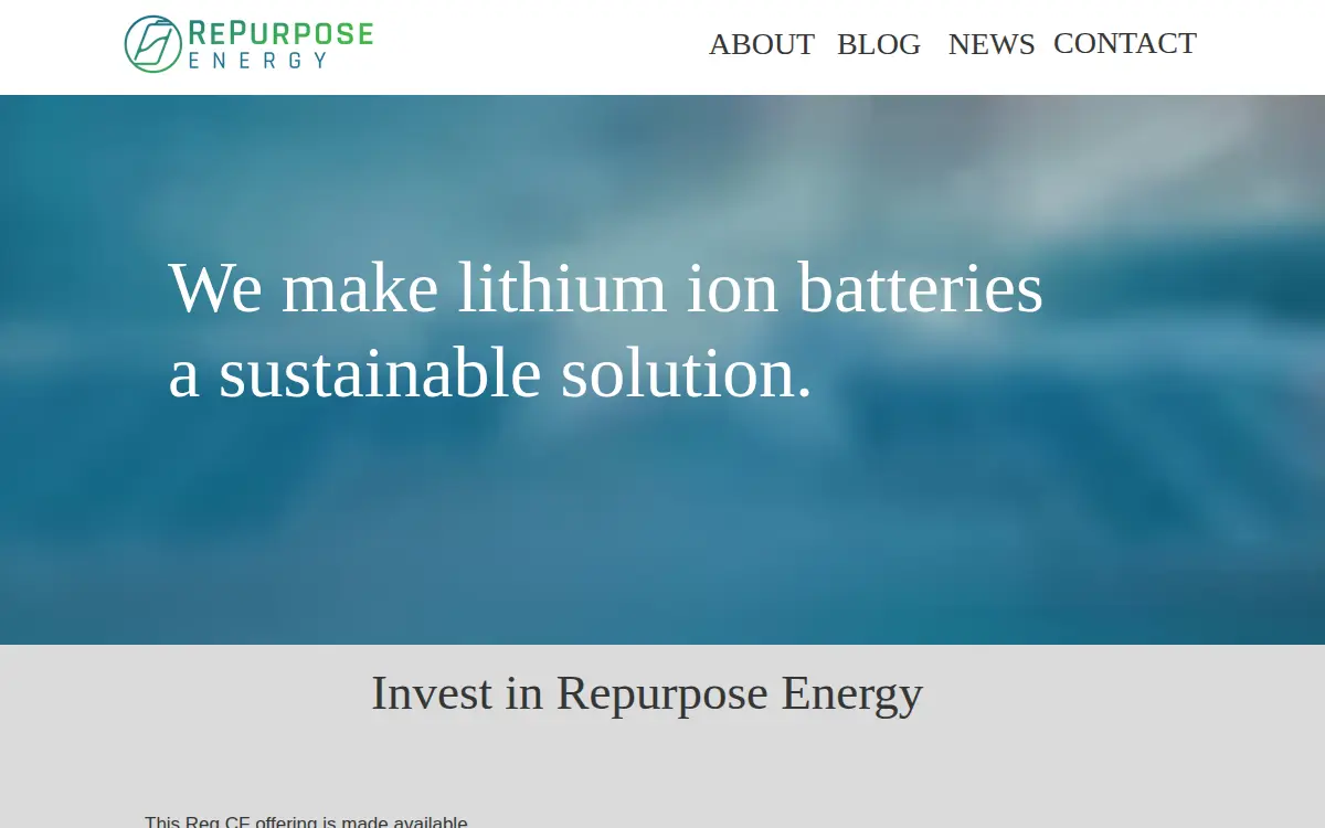 Homepage of Repurpose Energy, INC.
