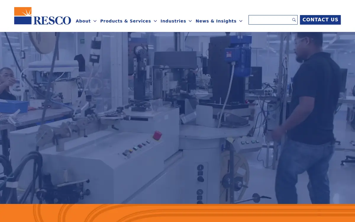 Homepage of Resco Electronics LLC