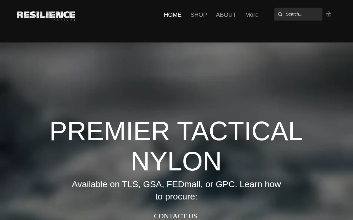 Homepage of Resilience Tactical LLC