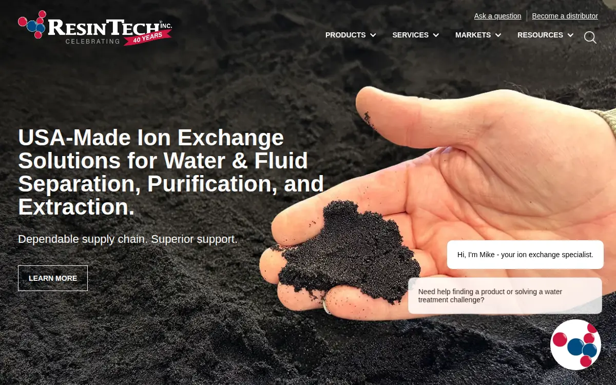 Homepage of Resintech INC