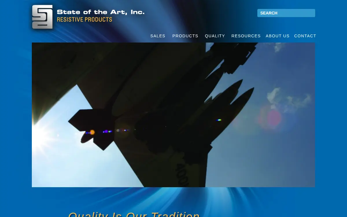 Homepage of State of the Art, INC.