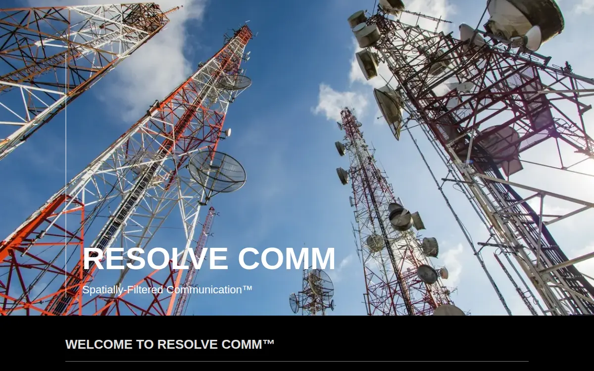 Homepage of Resolve Communications, LLC