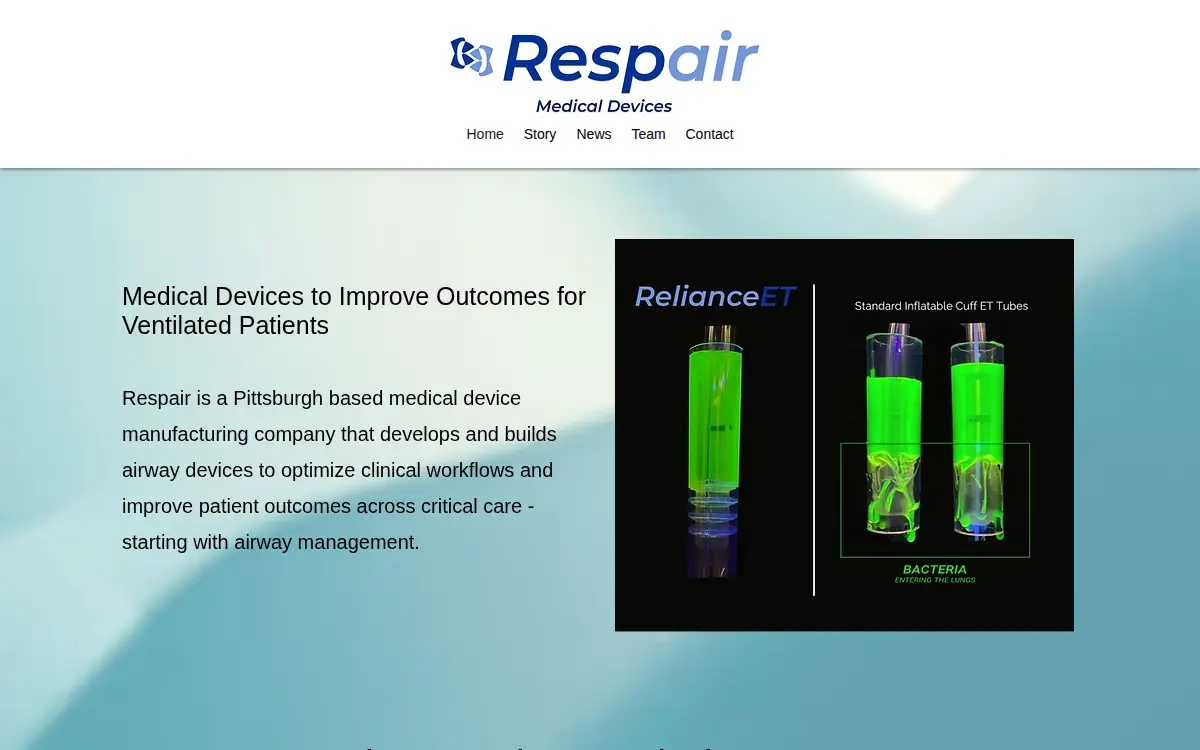 Homepage of Respair, INC