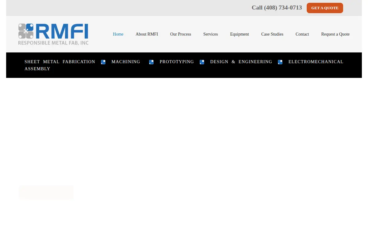 Homepage of Responsible Metal Fab INC