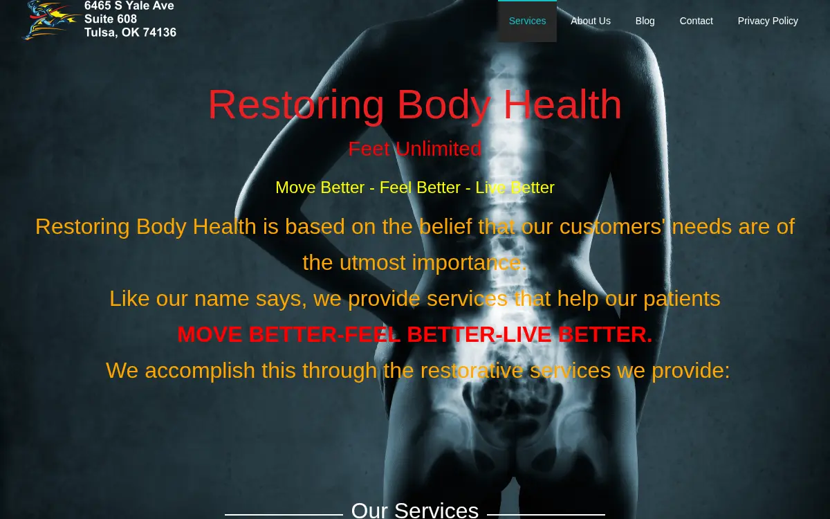 Homepage of Feet Unlimited INC