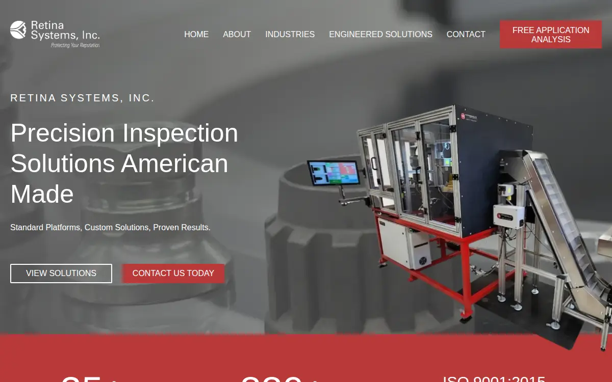 Homepage of Retina Systems INC.