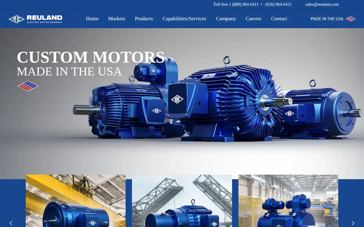 Homepage of Reuland Electric CO