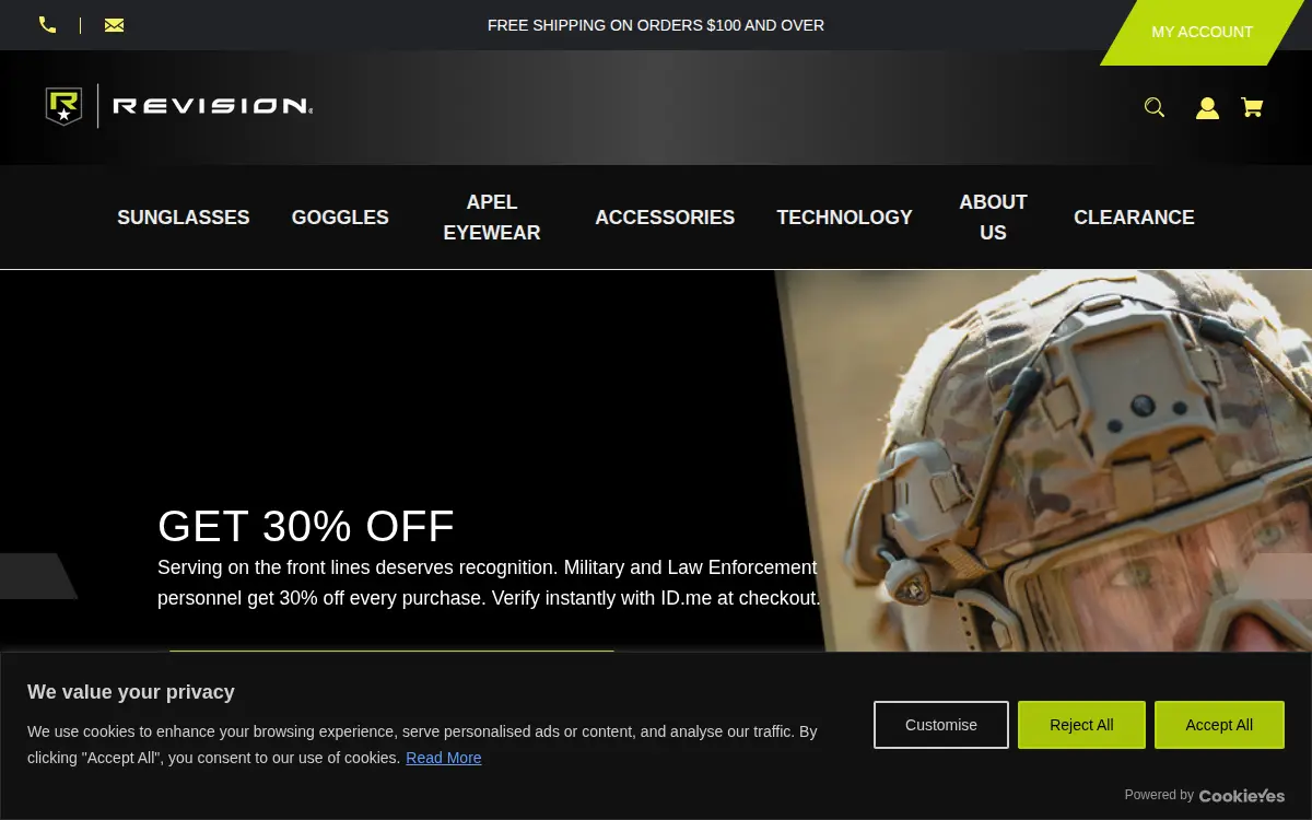 Homepage of Revision Military Limited