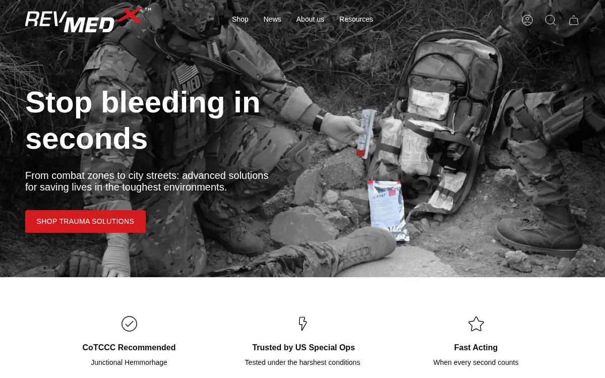 Homepage of Revmedx, INC.