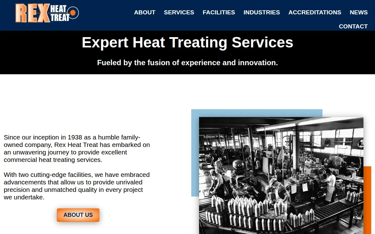 Homepage of Rex Heat Treat Lansdale INC