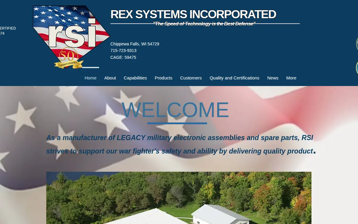 Homepage of Rex Systems Incorporated