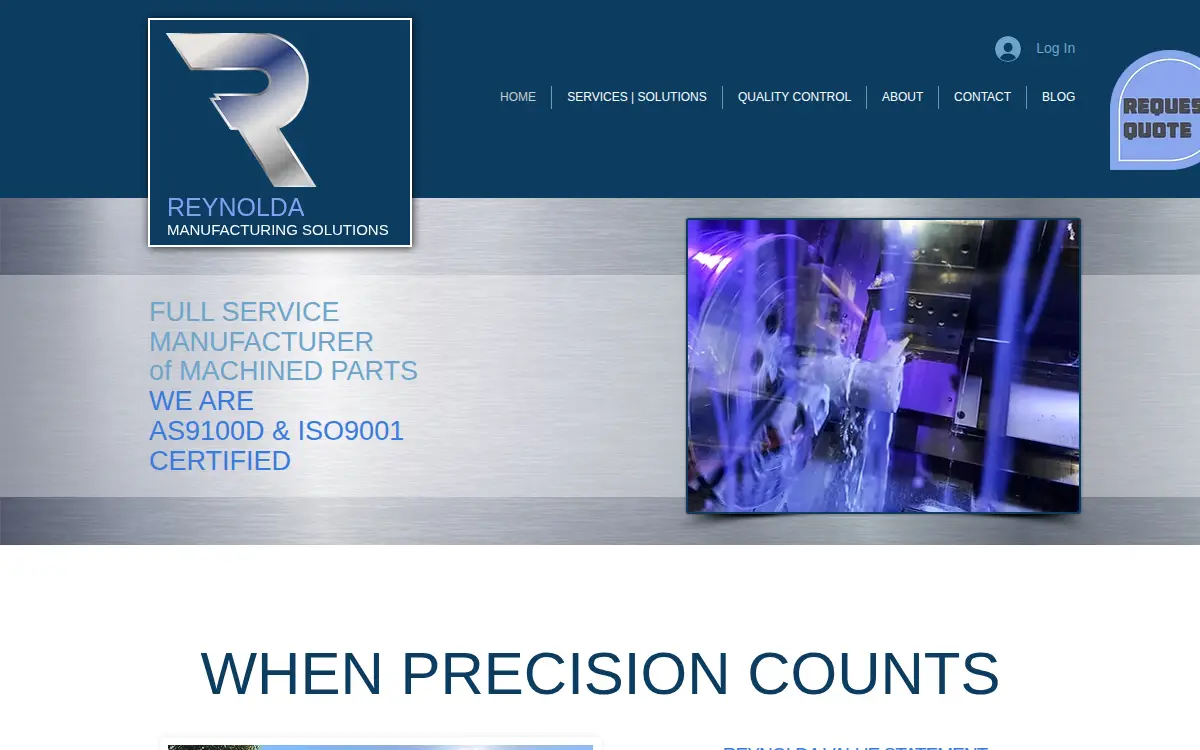 Homepage of Reynolda Manufacturing Solutions, INC.