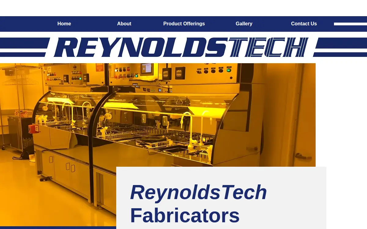 Homepage of Reynolds Tech Fabricators, INC