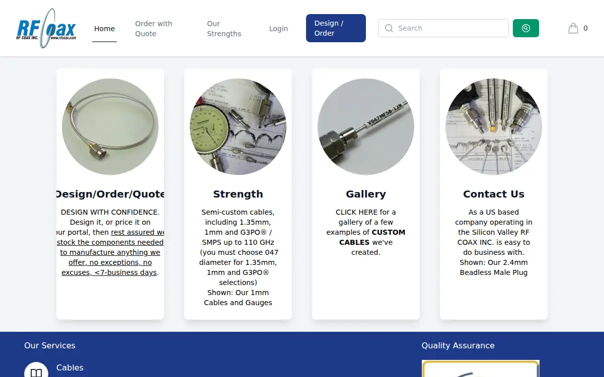 Homepage of Rf Coax INC