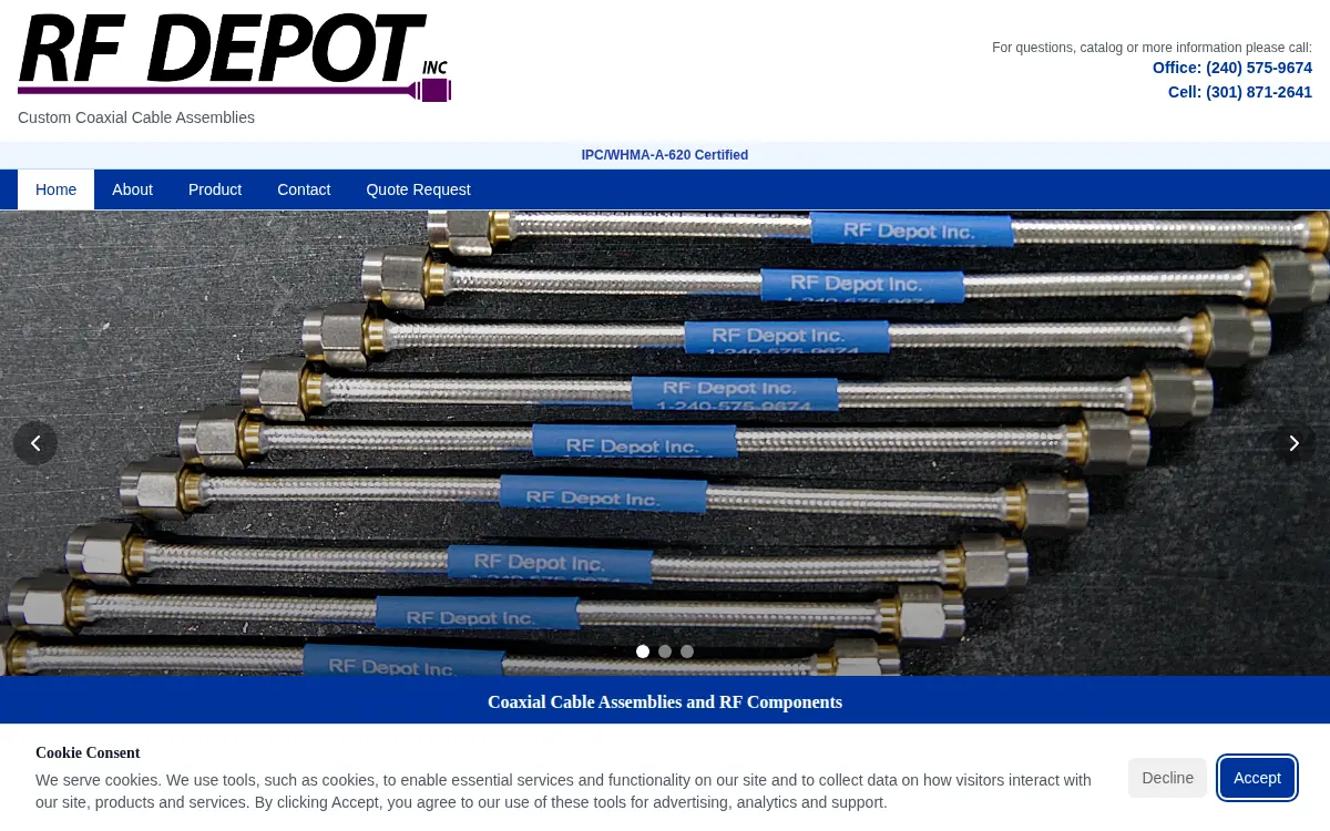 Homepage of Rf Depot, INC