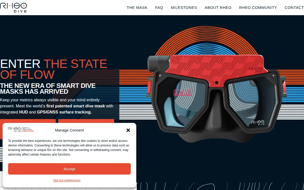 Homepage of Rheo Dive INC.