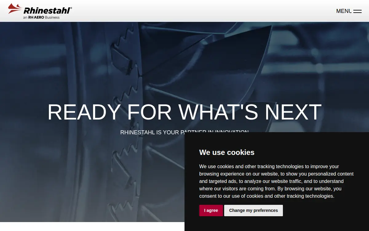 Homepage of Rhinestahl Corporation