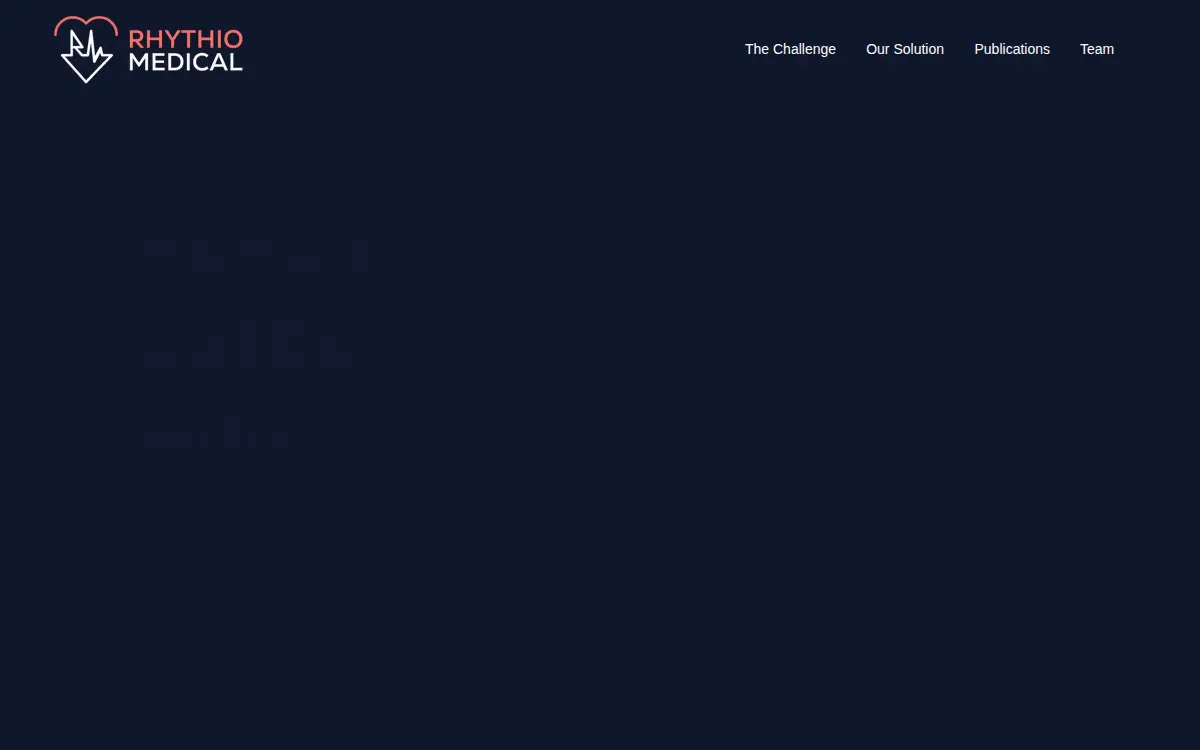 Homepage of Rhythio Medical Technologies, INC.