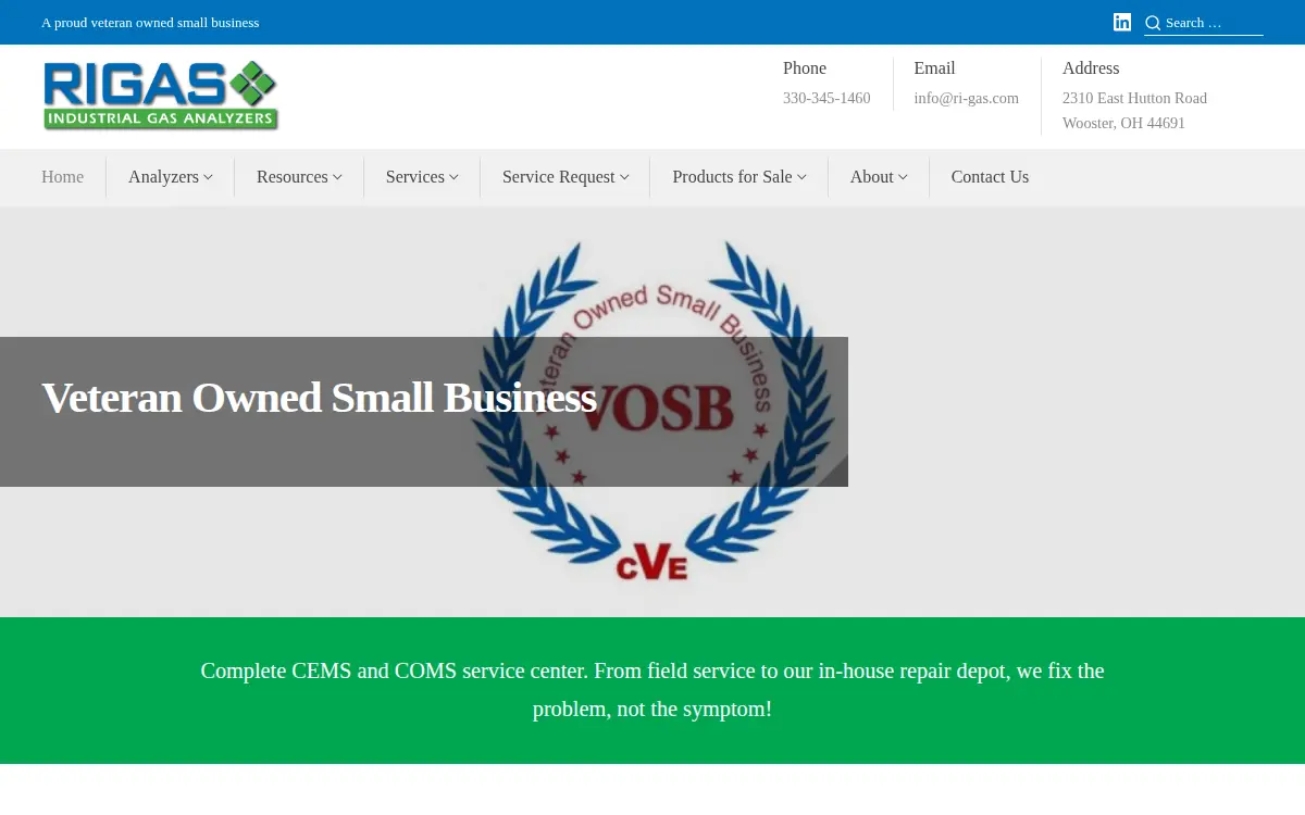 Homepage of Runyan Industrial Gas Analyzers INC